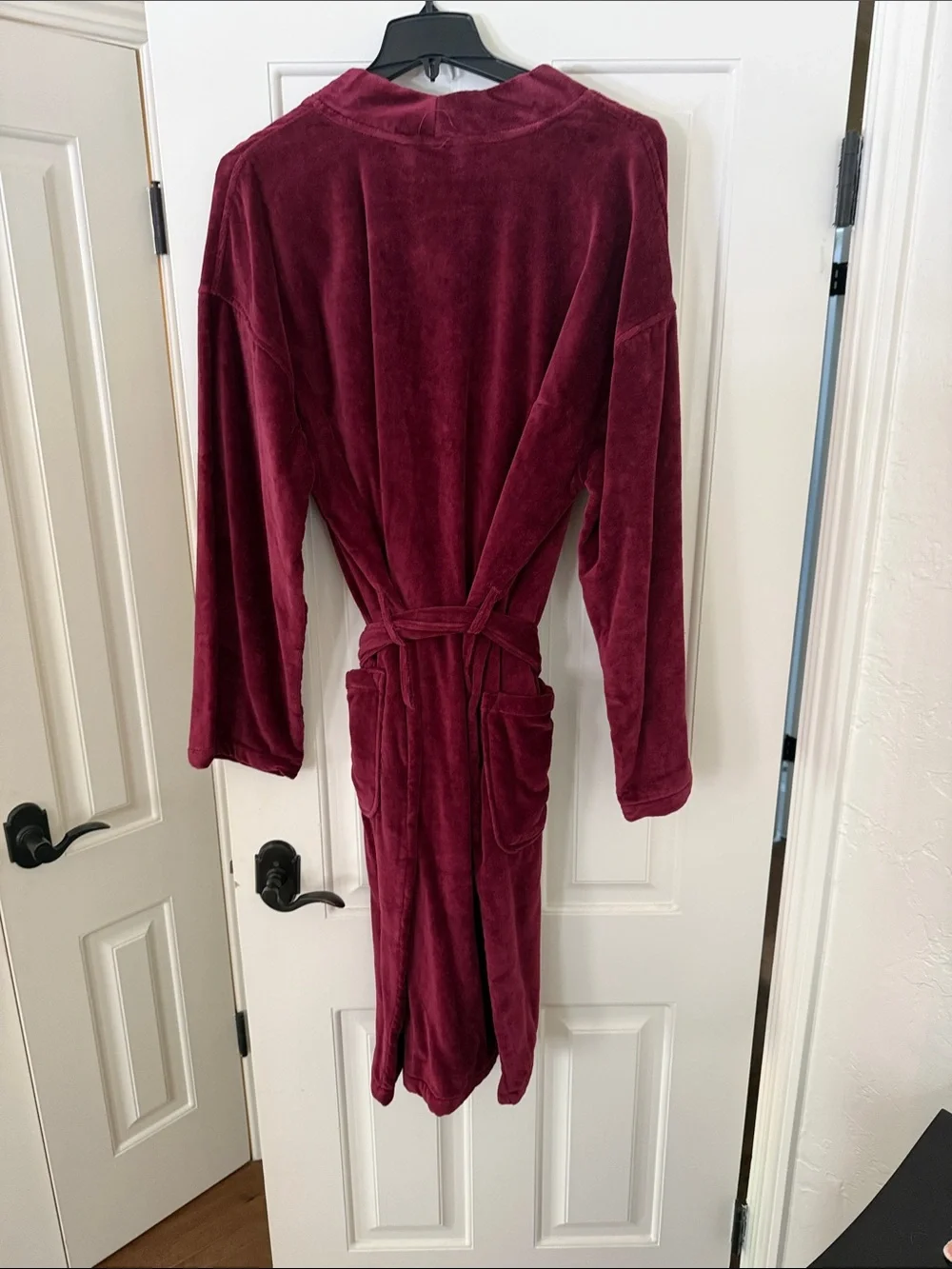 Men’s bathrobe by polo-Ralph Lauren Burgundy Plush robe with Embroidered Pony